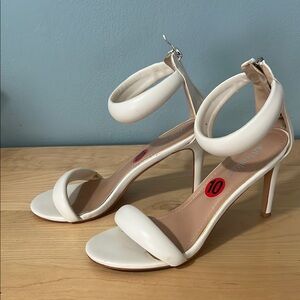 Olivia Miller White Stiletto Heels Minimalist Design